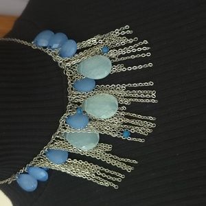 Light blue & silver necklace